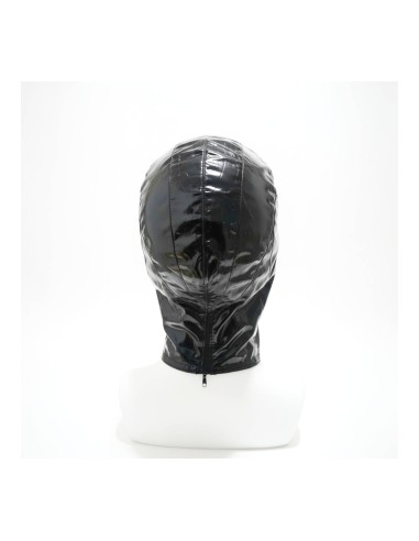 Cagoule en vinyle noir brillant avec zip | Fet’Desir